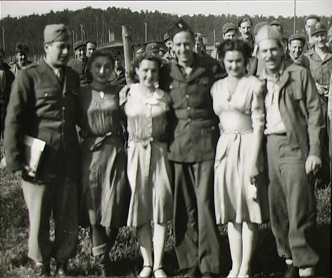 Russian girls with POWs at Stalag Luft I