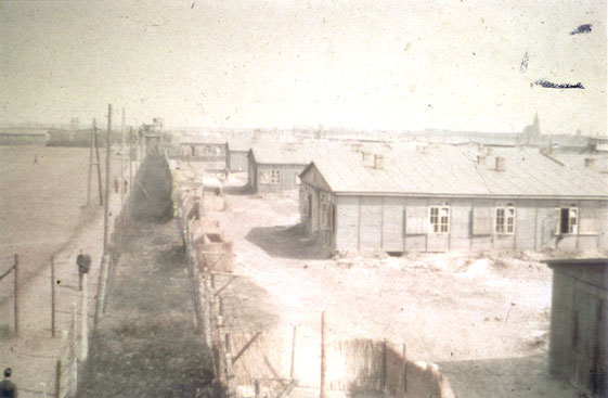 Color photo of barracks at Stalag Luft I