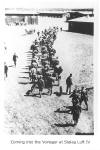 POWs marching into the camp at Stalag Luft IV