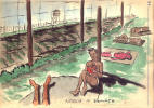 Watercolor art by kriegie at Stalag Luft I in WWII