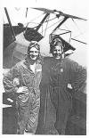 James D. Haffner (left) at Flight School training in Tulare, California