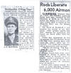 newspaper article on Dan Haffner - World War II POW