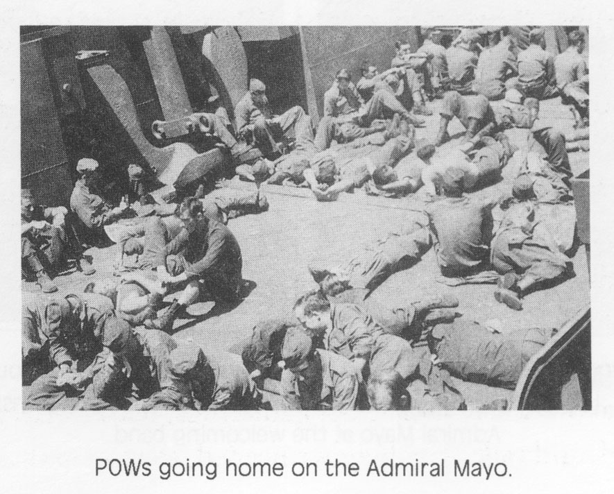 POWs going home on the Admiral Mayo