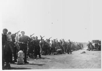 Packed and ready to evacuate Stalag Luft I in Barth, Germany