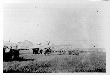 B-17 at Barth for evacuation of POWs