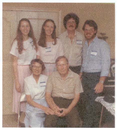 George Simmons with wife and children